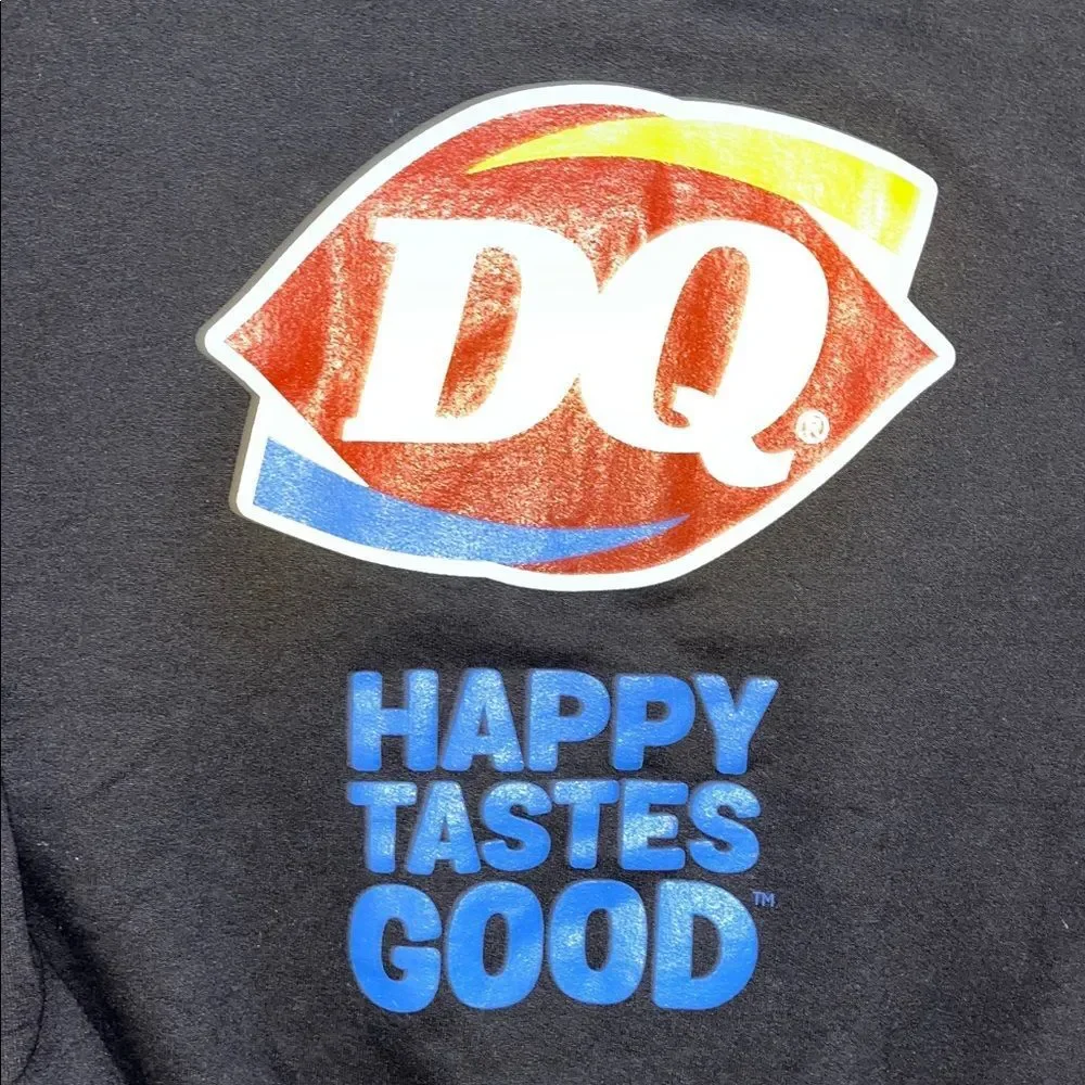 Dairy Queen DQ Original Big Black Unisex Sweatshirt Size XL U Happy? Tastes Good - Picture 2 of 2